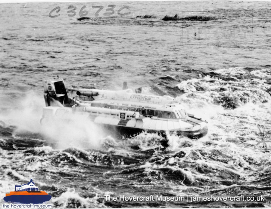 SRN6 - trans-African adventure -  (credit: The Hovercraft Museum Trust).